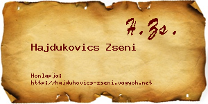 Hajdukovics Zseni névjegykártya
